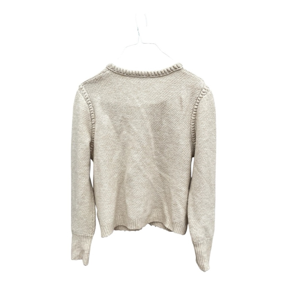 Elie Tahari EH424109 Oatmeal Heather Wool Blend Sweater - Picture 4 of 10